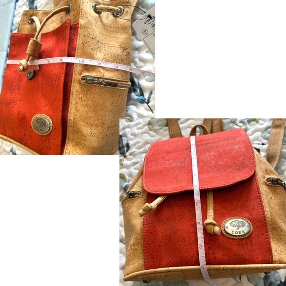 NWT Natural CORK Two-tone Backpack Made in Portugal - Picture 14 of 17